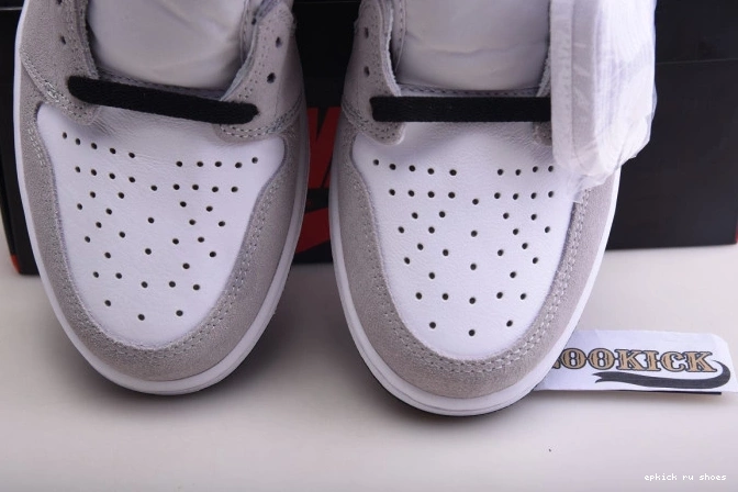 Rep High Smoke 555088-126 OG Jordan 1 Light Air Grey 0704
